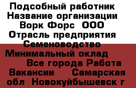 Подсобный работник › Название организации ­ Ворк Форс, ООО › Отрасль предприятия ­ Семеноводство › Минимальный оклад ­ 30 000 - Все города Работа » Вакансии   . Самарская обл.,Новокуйбышевск г.